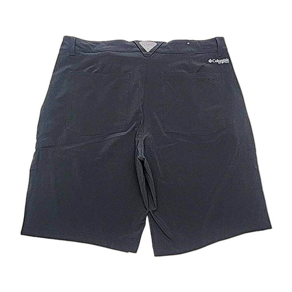 Columbia PFG Shorts Men's Size 38 Black 10" Inseam Golf Fishing Lightweight Zip - Picture 2 of 13
